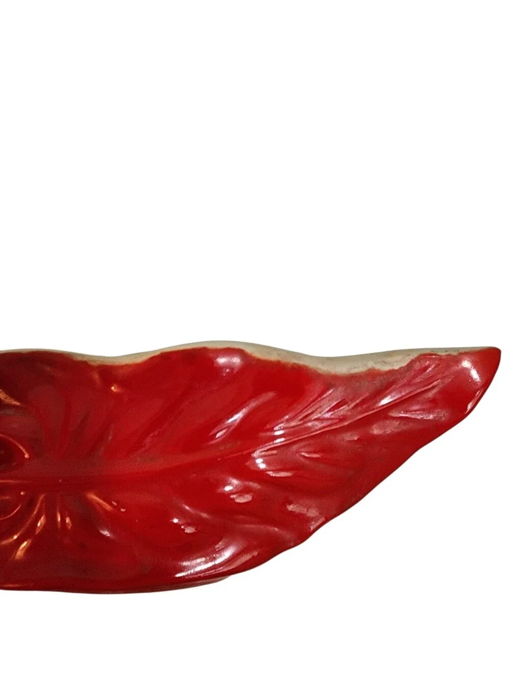 Vintage Shawnee USA Red Leaf 440 Ceramic Windowsill Indoor Planter Cream Interio